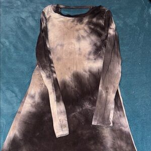 Art Class Black and Gray Tie-Dye Dress